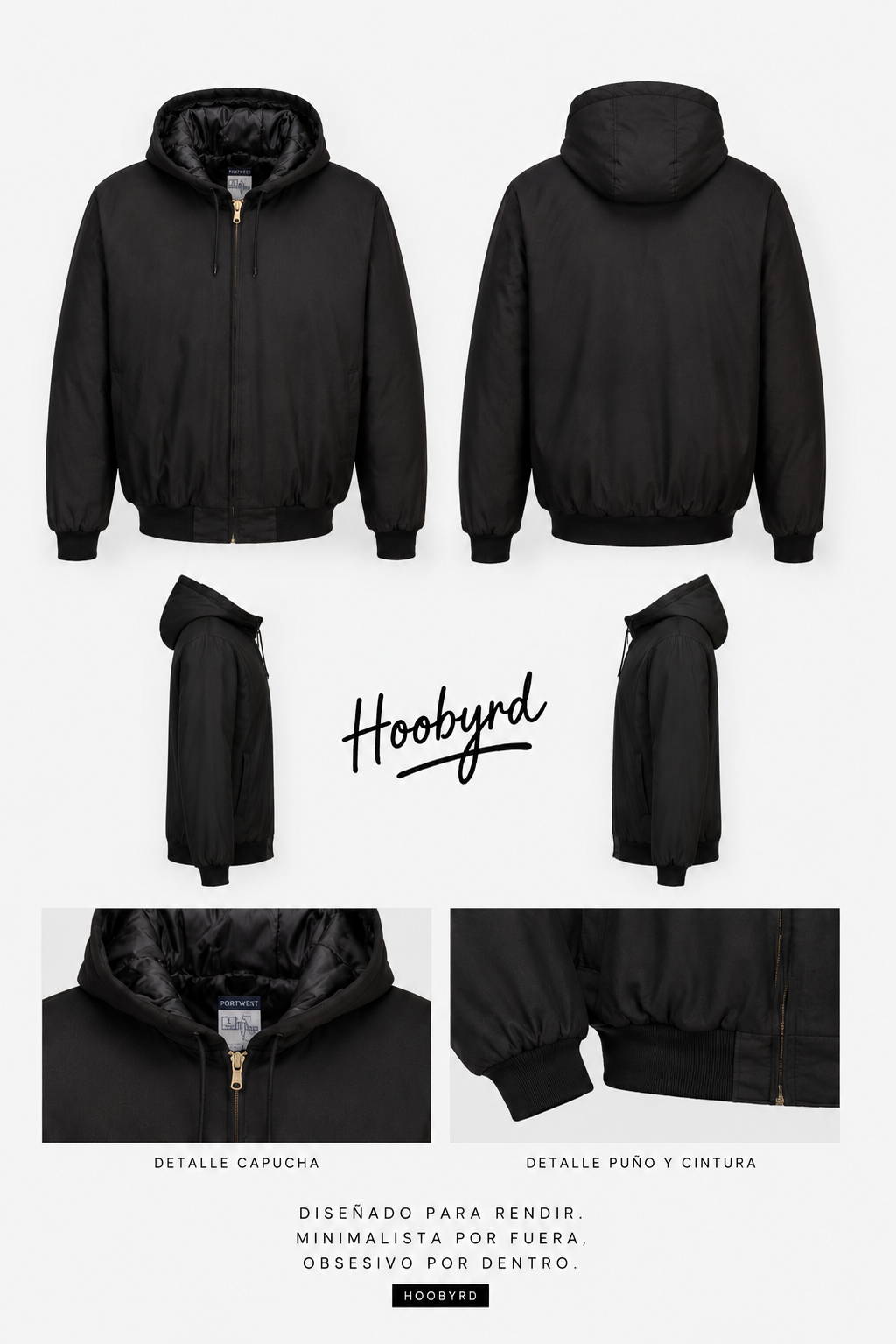 Chaqueta con Capucha y Forro Acolchado de Pato - Protección y Confort